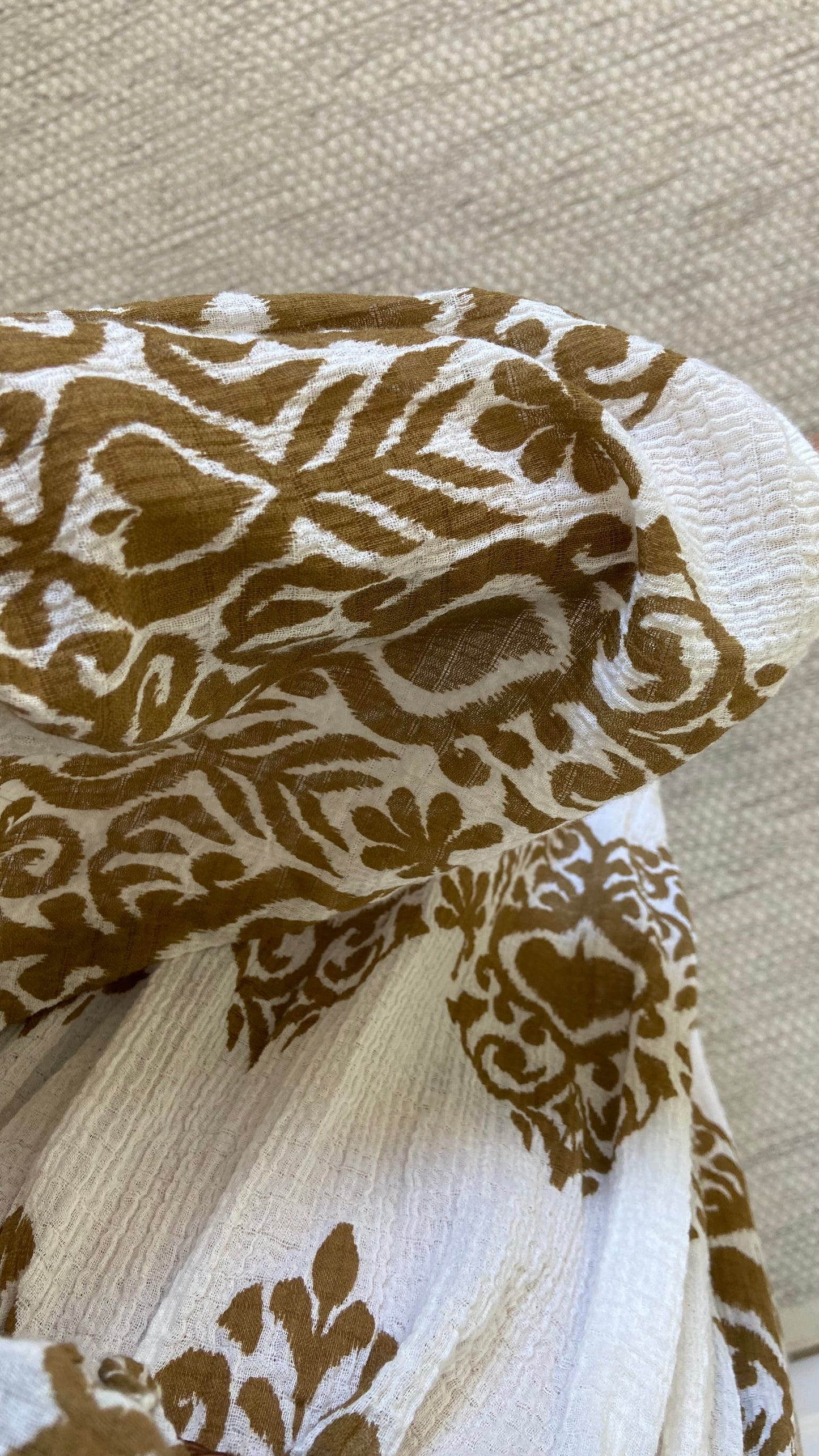 Robe midi motif camel