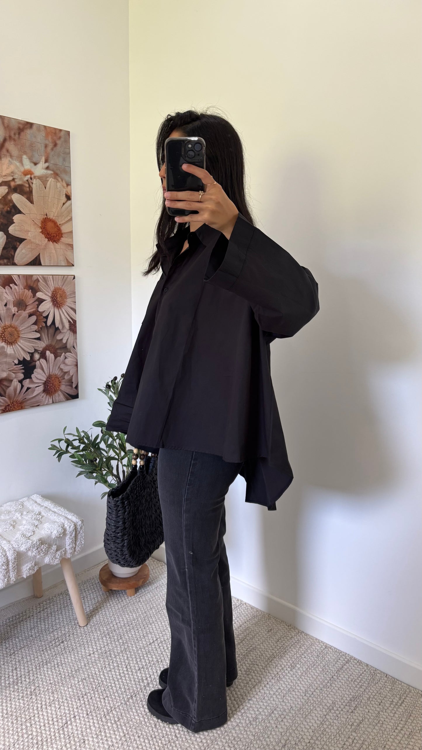 Chemise coton - Noir