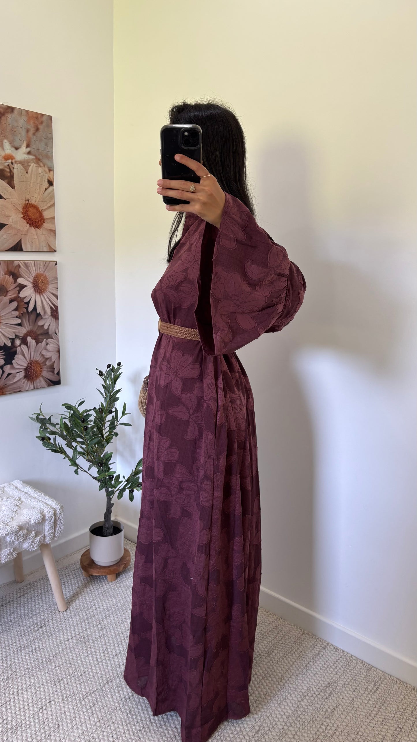 Robe fleurie - Prune