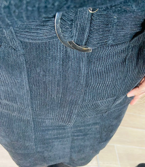 Jupe velours côtelée