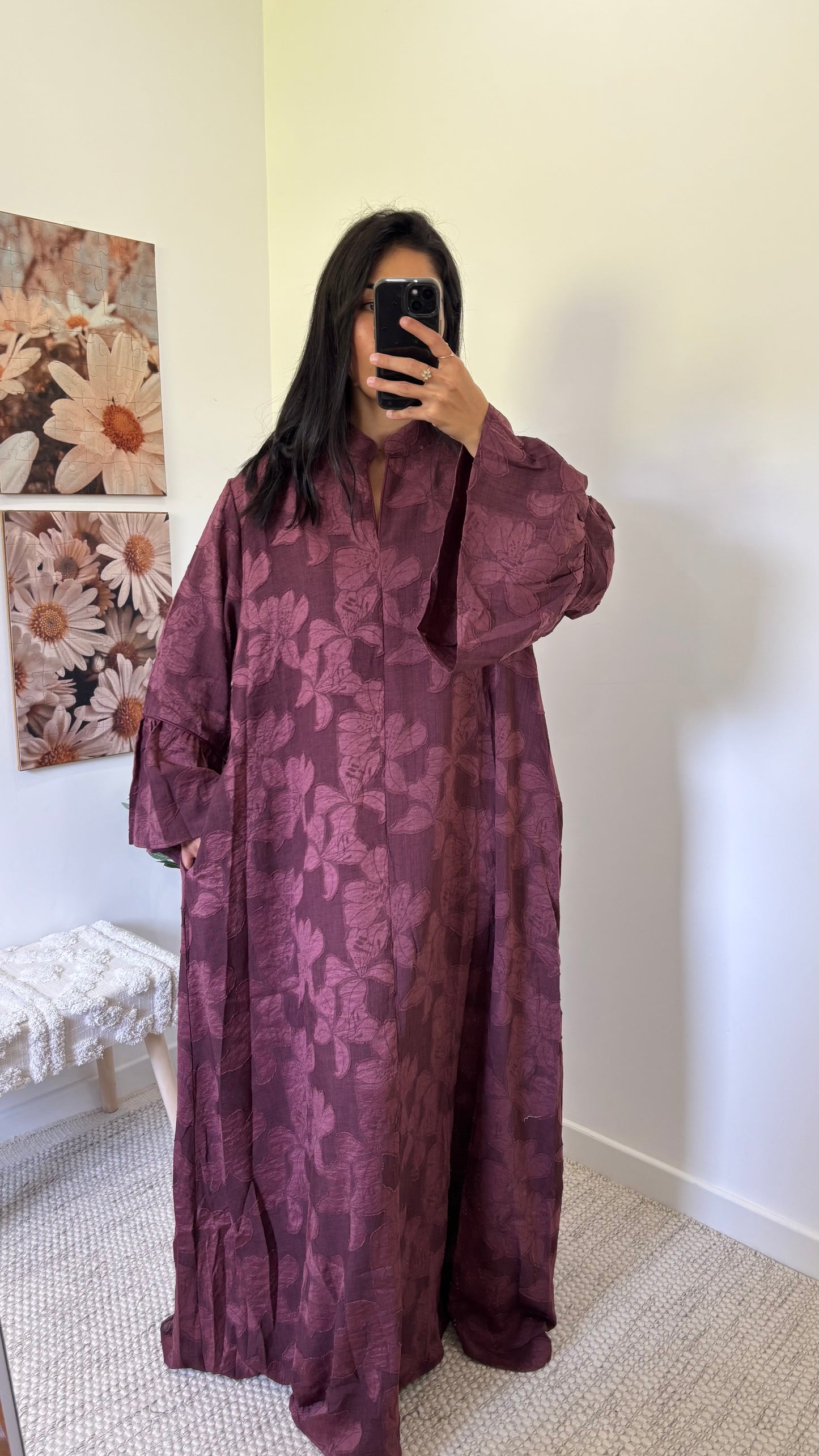 Robe fleurie - Prune