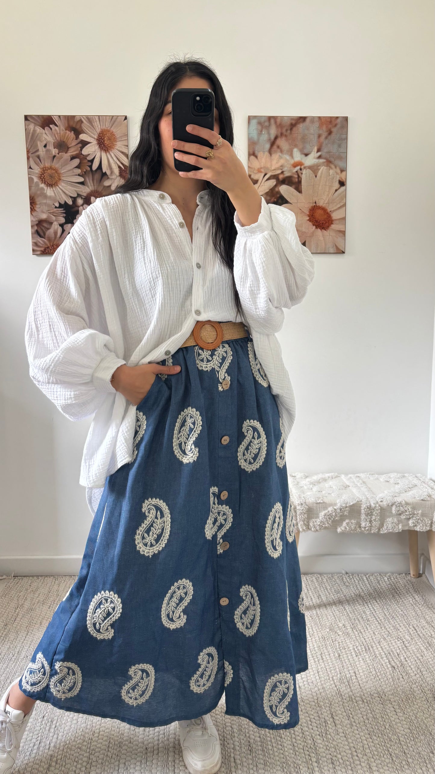 Chemise gaze blanche