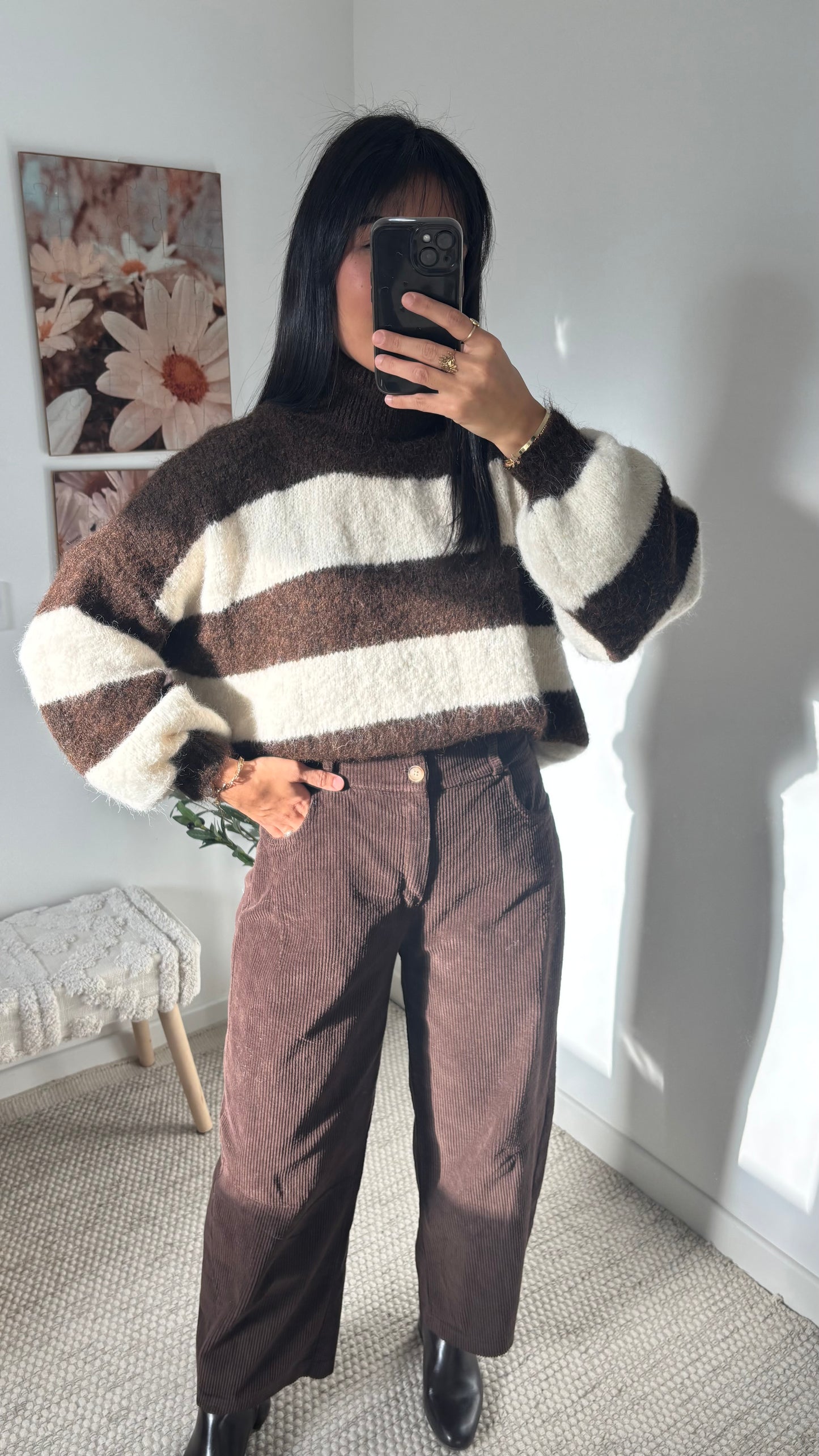 Pantalon velours - chocolat