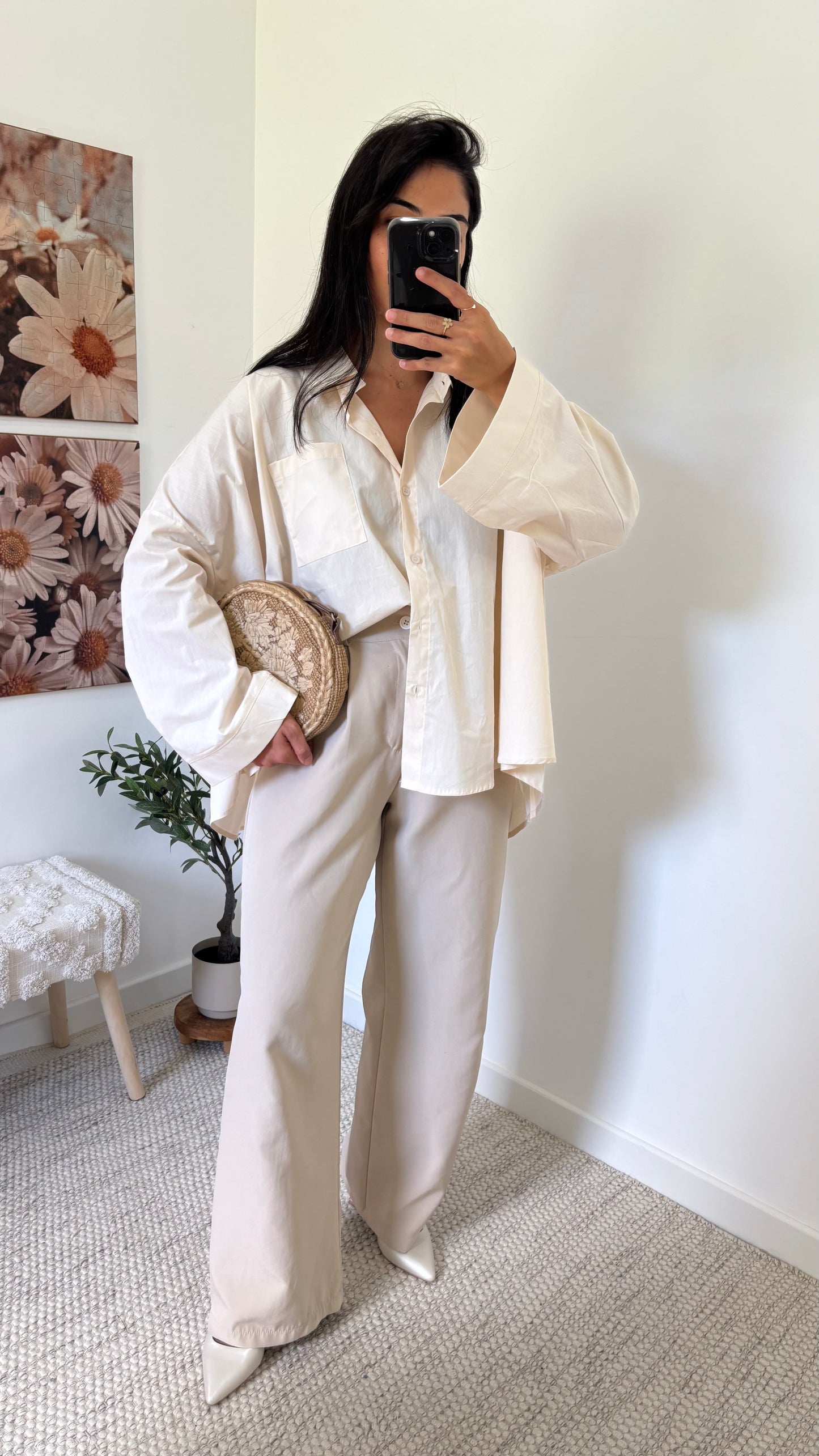 Chemise coton - Beige