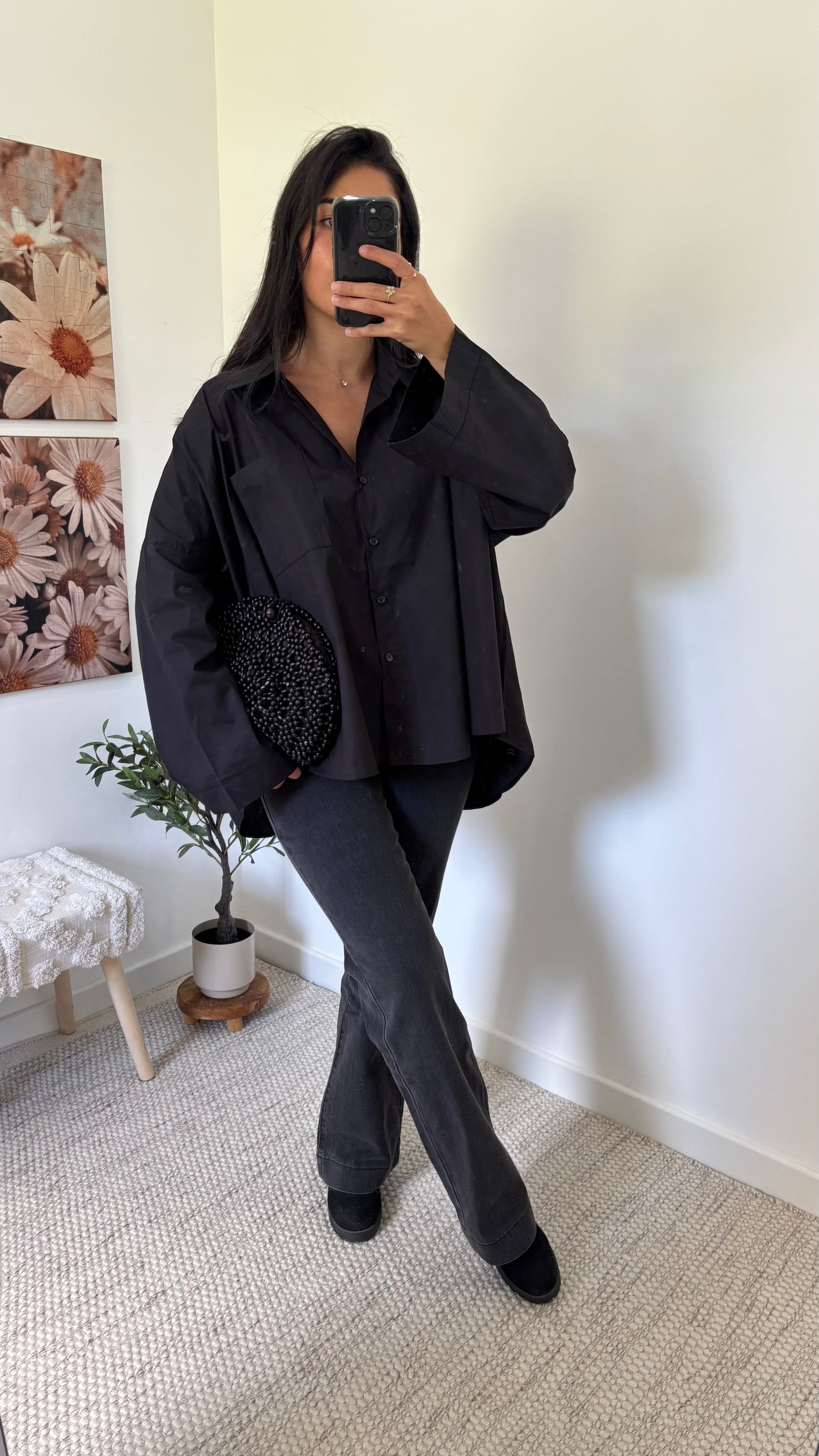 Chemise coton - Noir