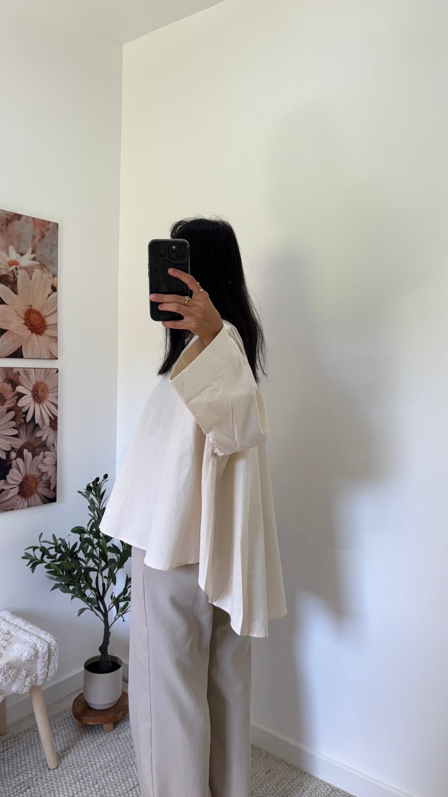 Chemise coton - Beige