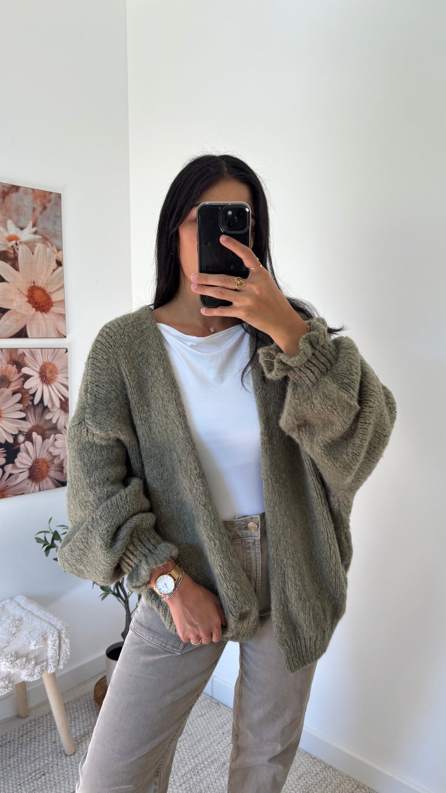Cardigan olive