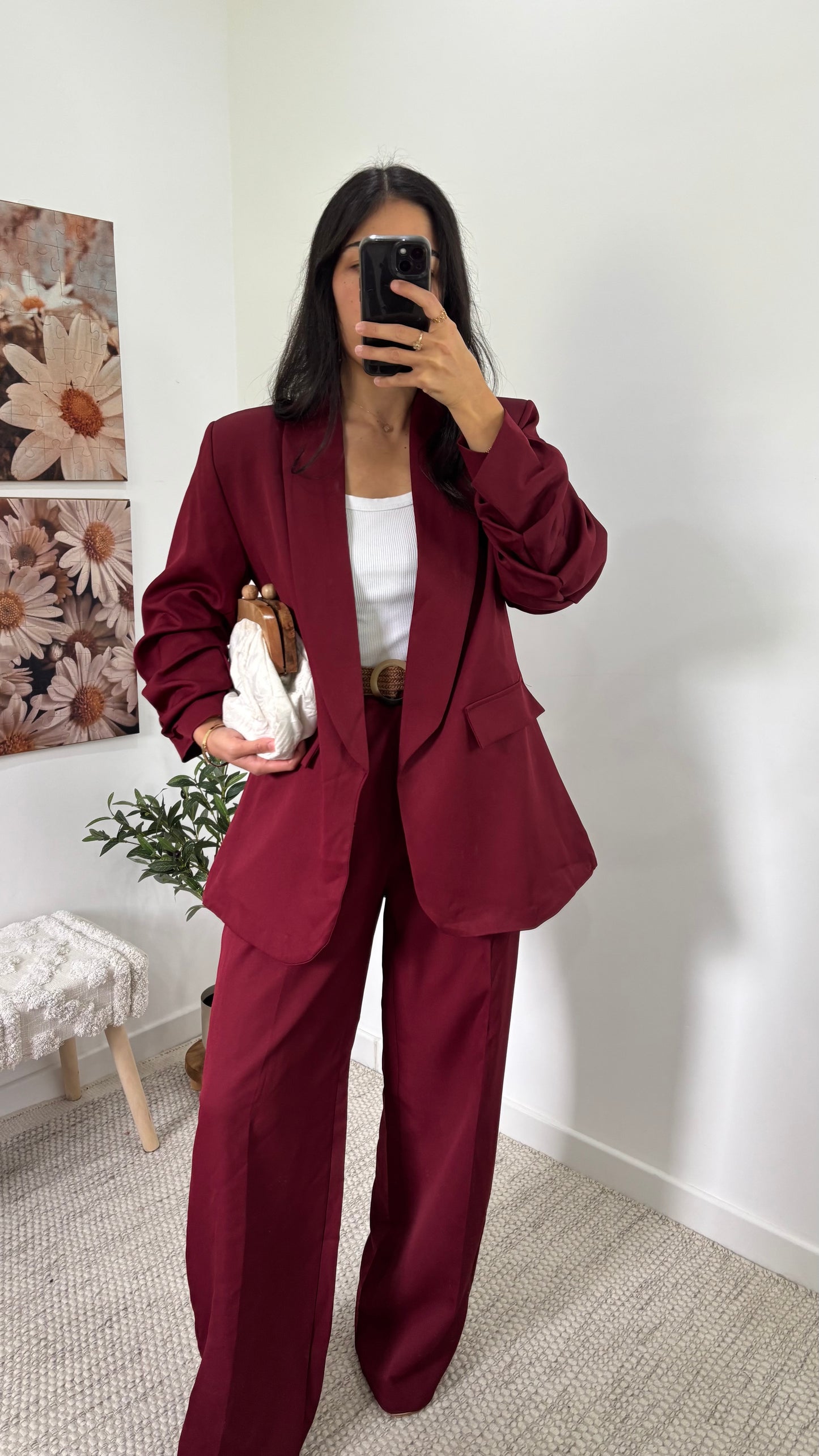 Ensemble blazer - bordeaux