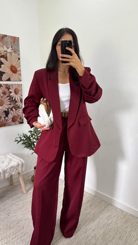 Ensemble blazer - bordeaux