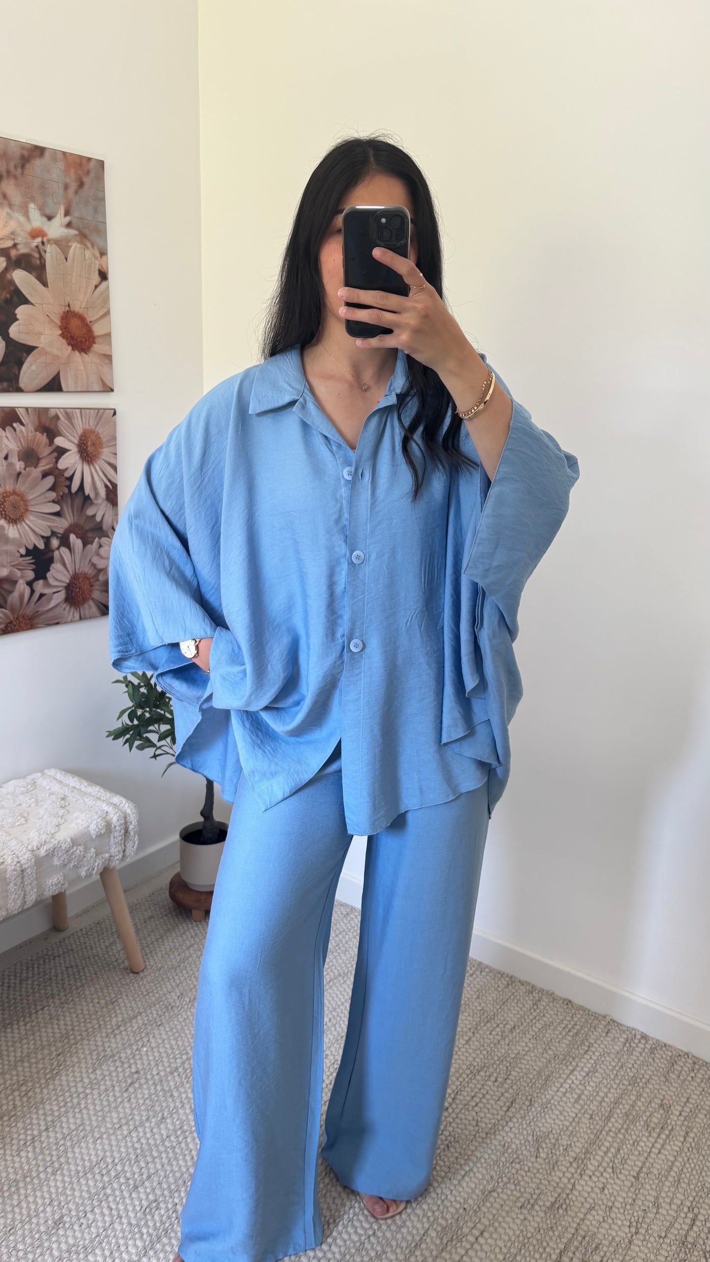Ensemble fluide - bleu