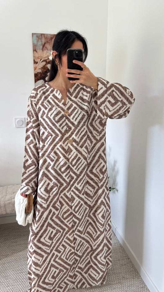 Robe motif marron