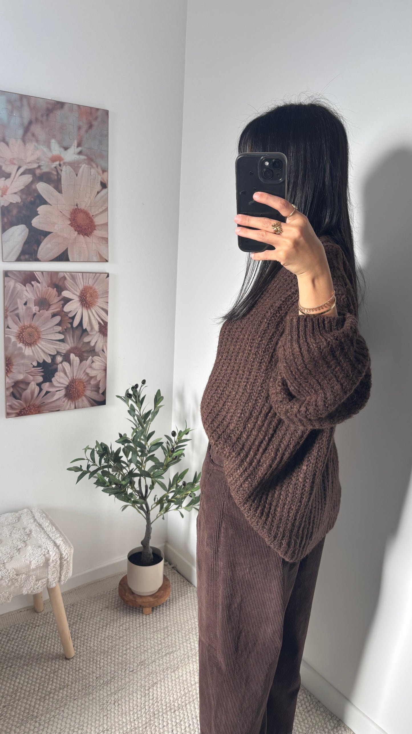 Pantalon velours - chocolat