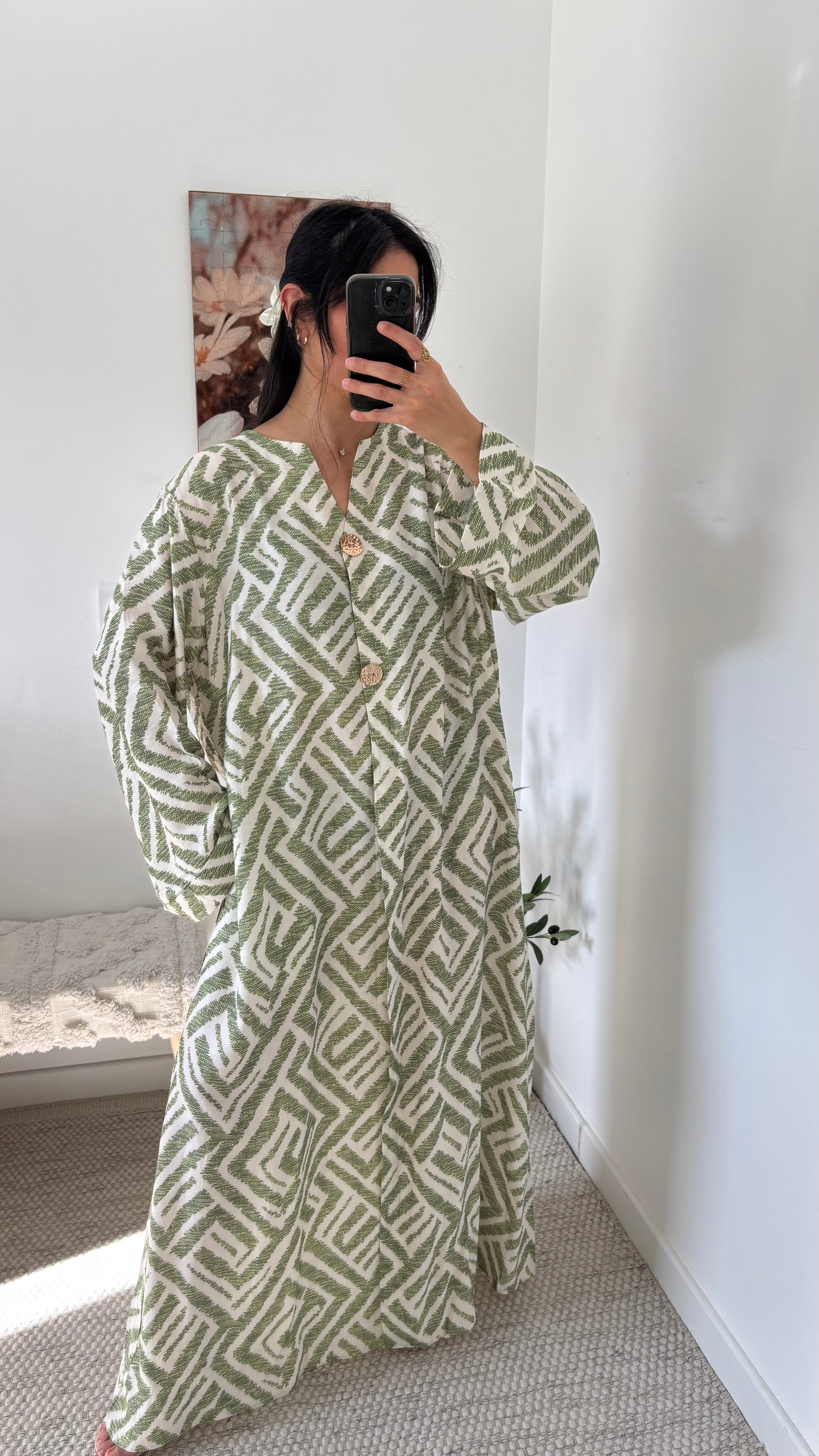 Robe motif kaki