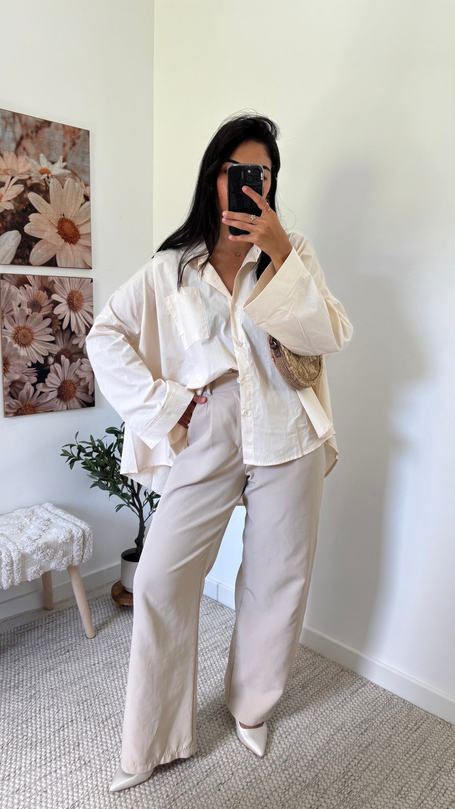 Chemise coton - Beige