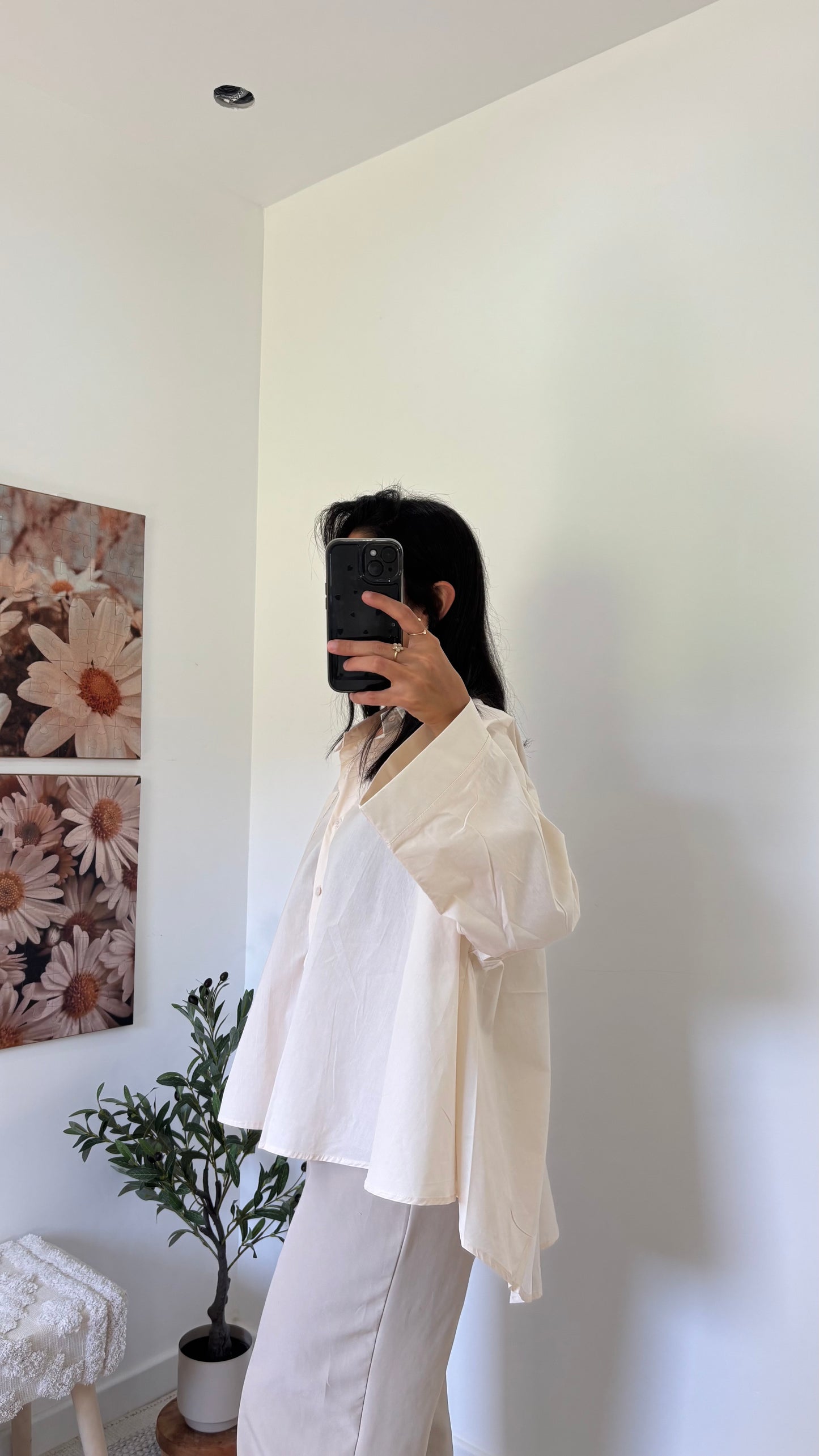 Chemise coton - Beige