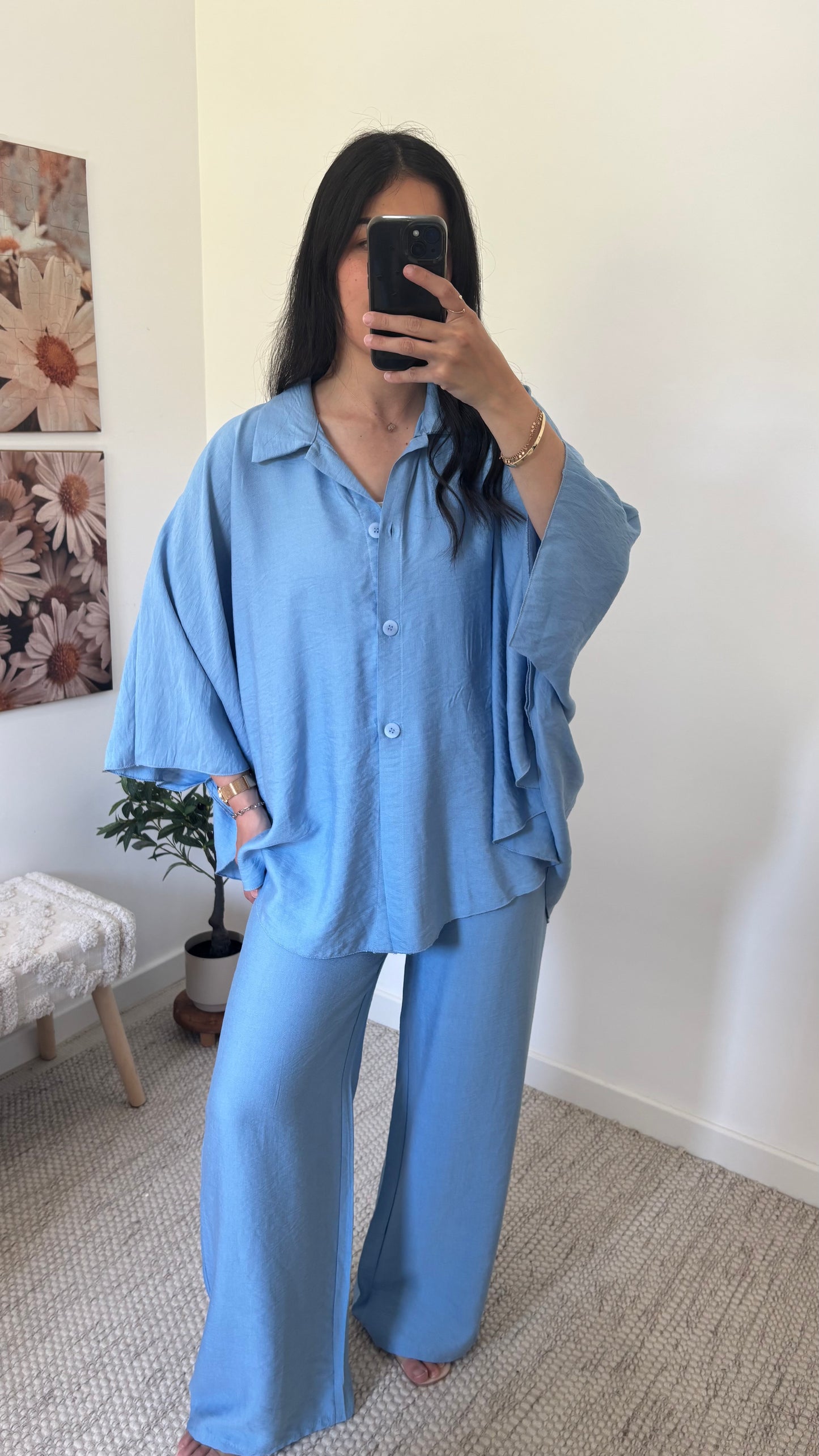 Ensemble fluide - bleu