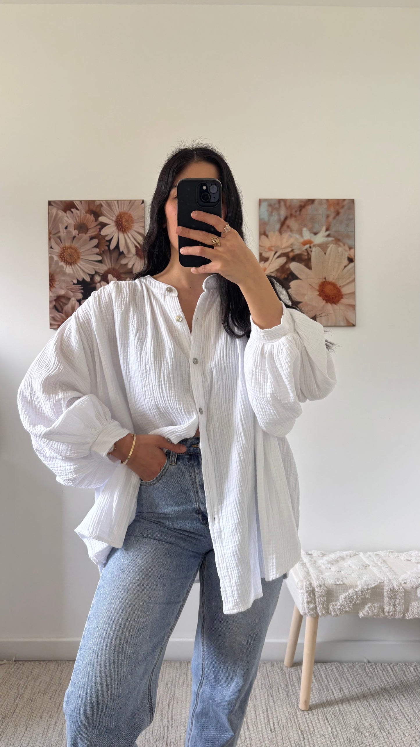 Chemise gaze blanche