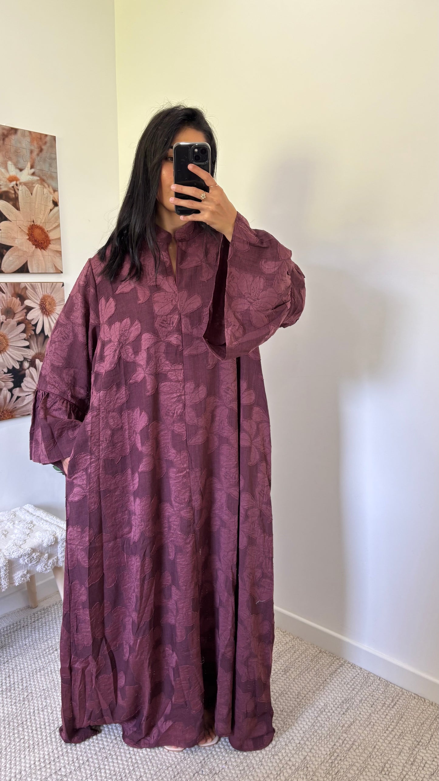 Robe fleurie - Prune