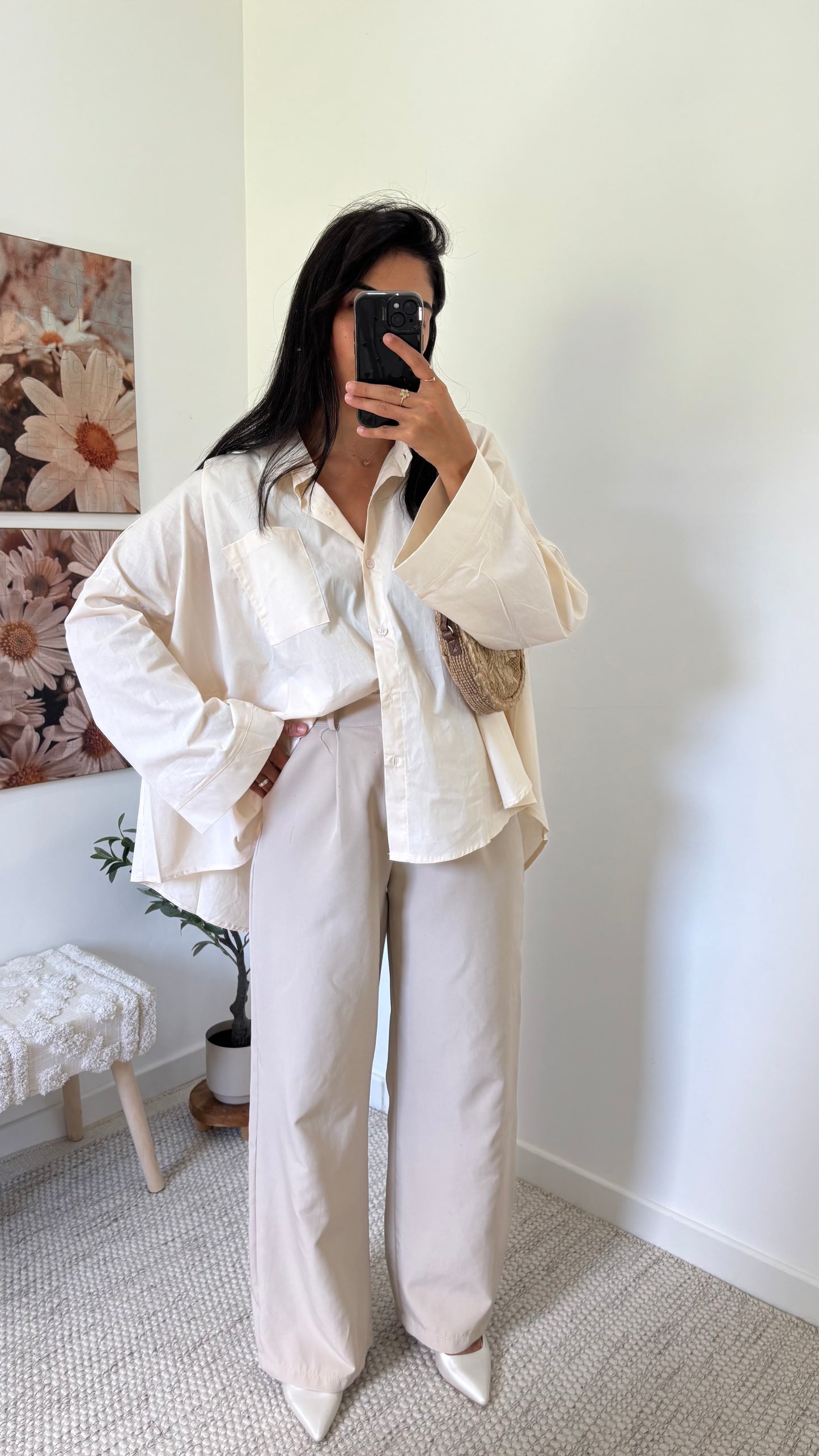 Chemise coton - Beige