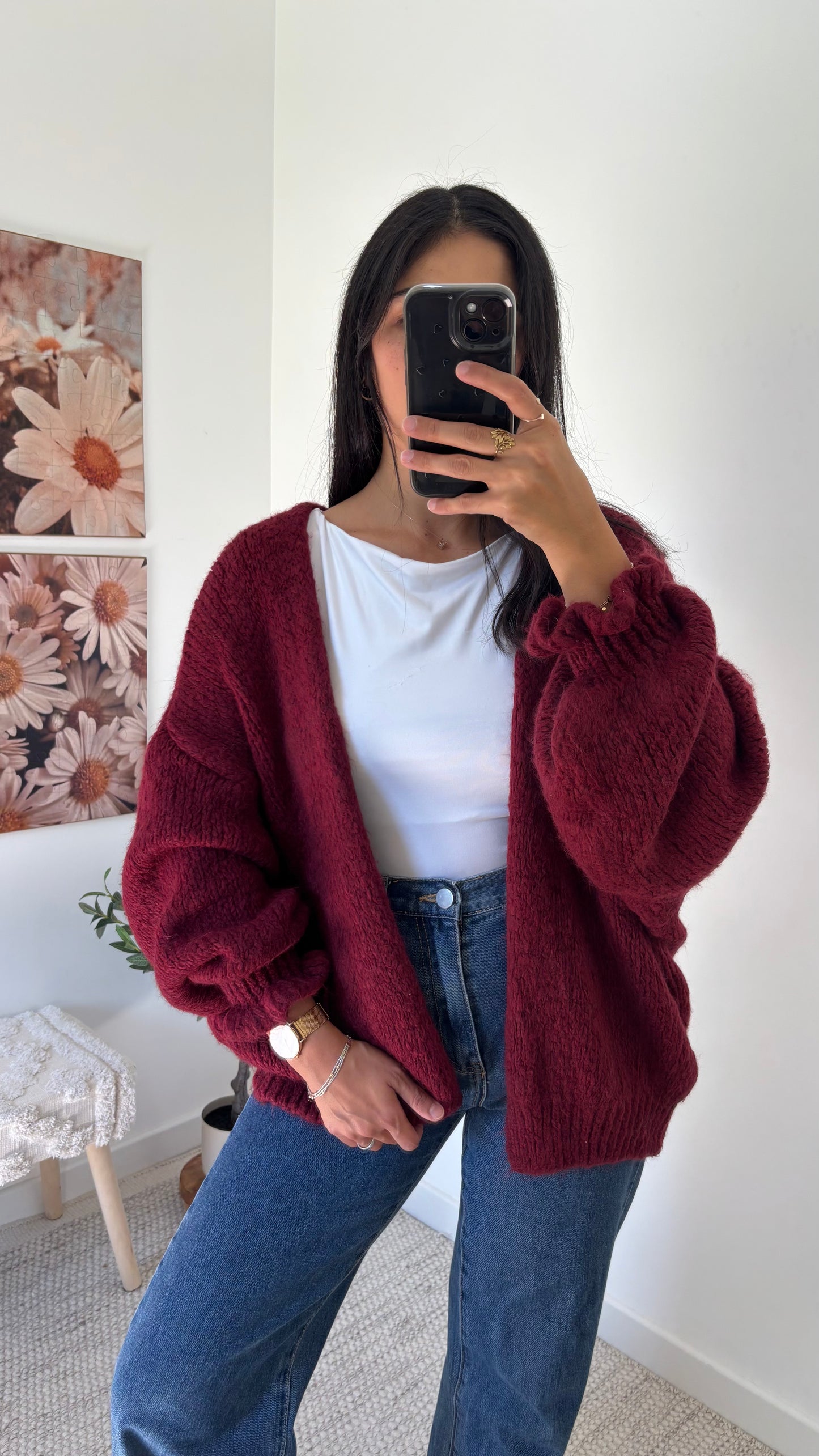 Cardigan bordeaux