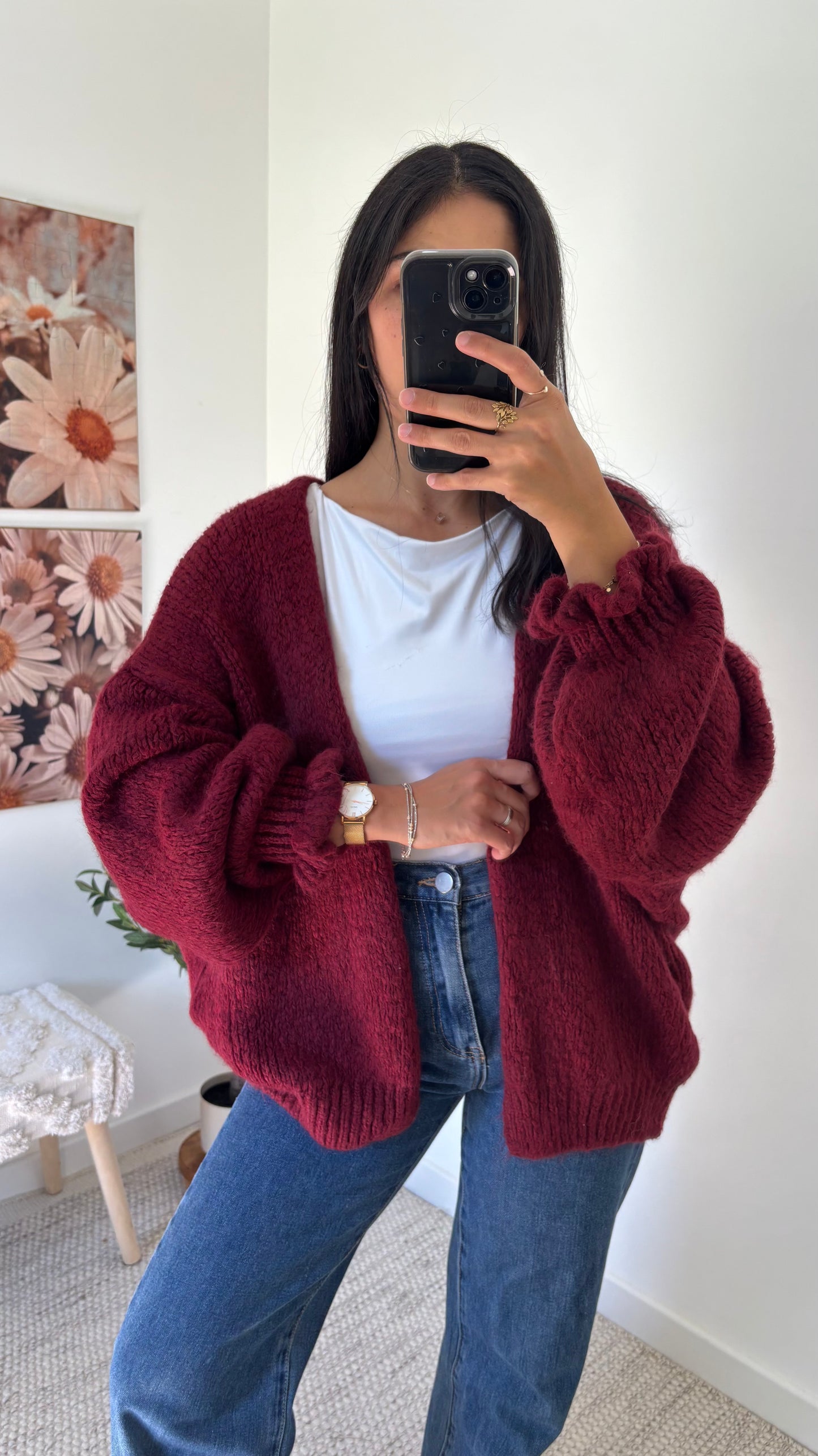 Cardigan bordeaux