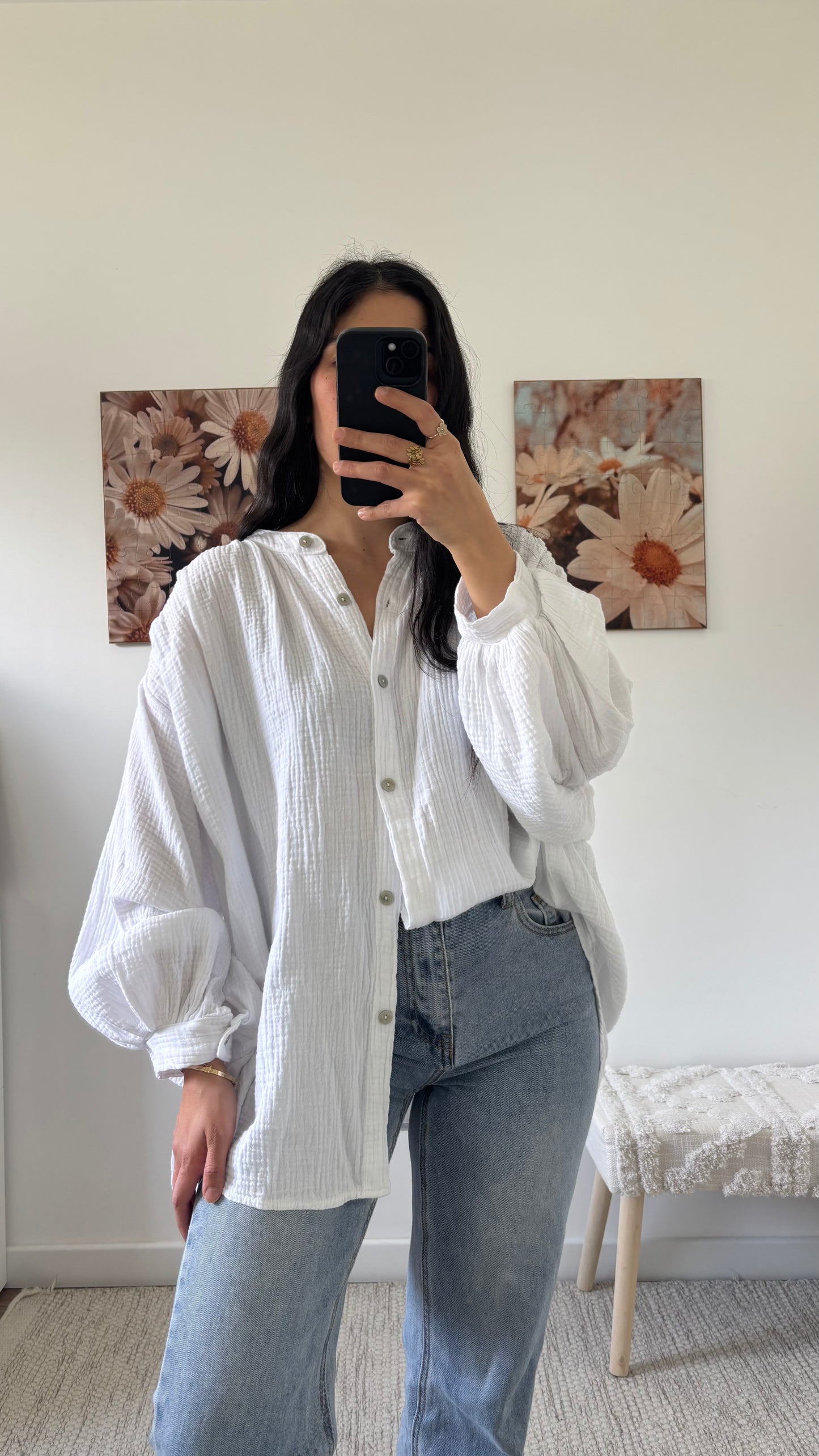 Chemise gaze blanche