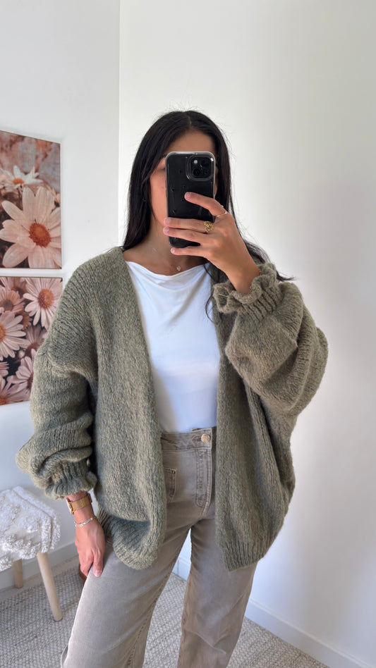 Cardigan olive