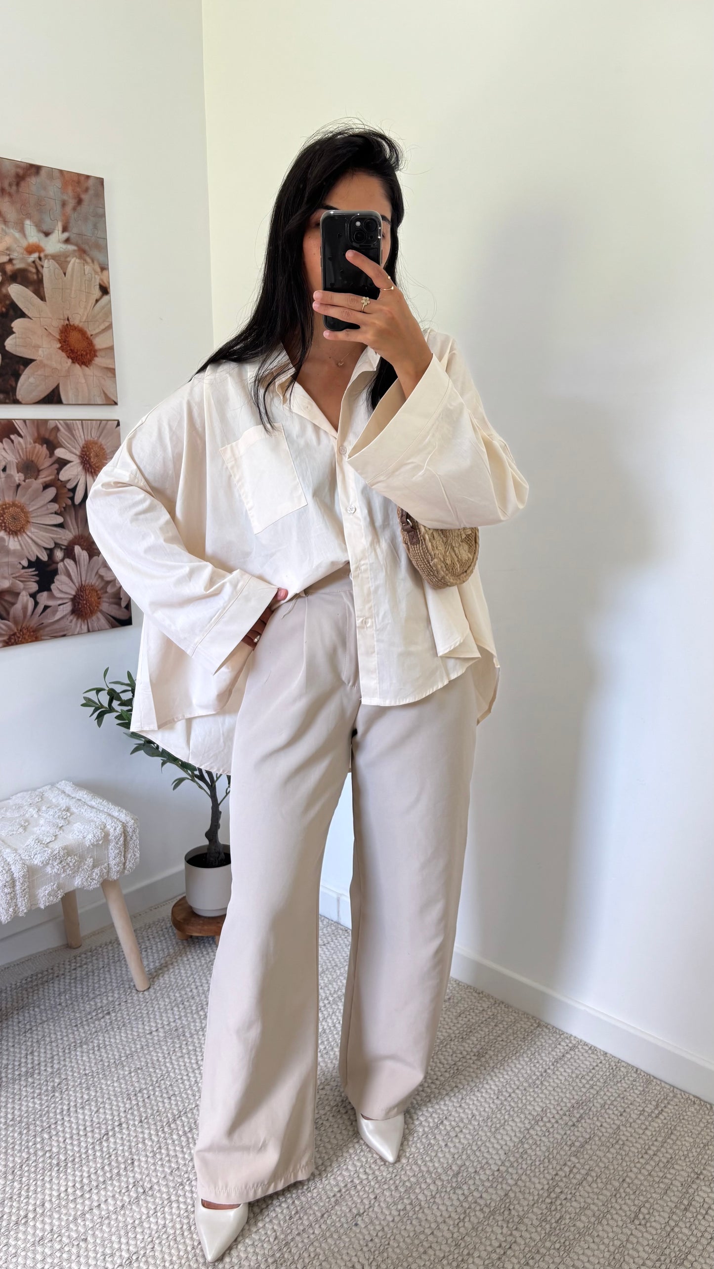 Chemise coton - Beige