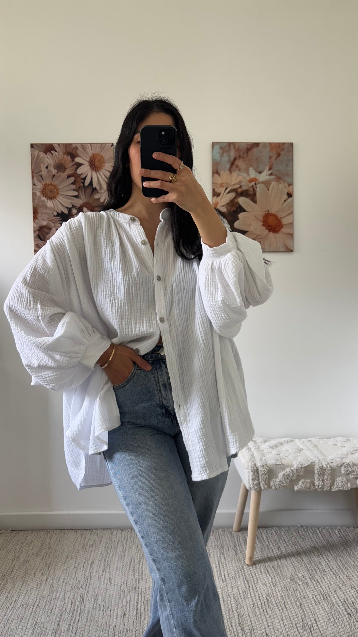 Chemise gaze blanche