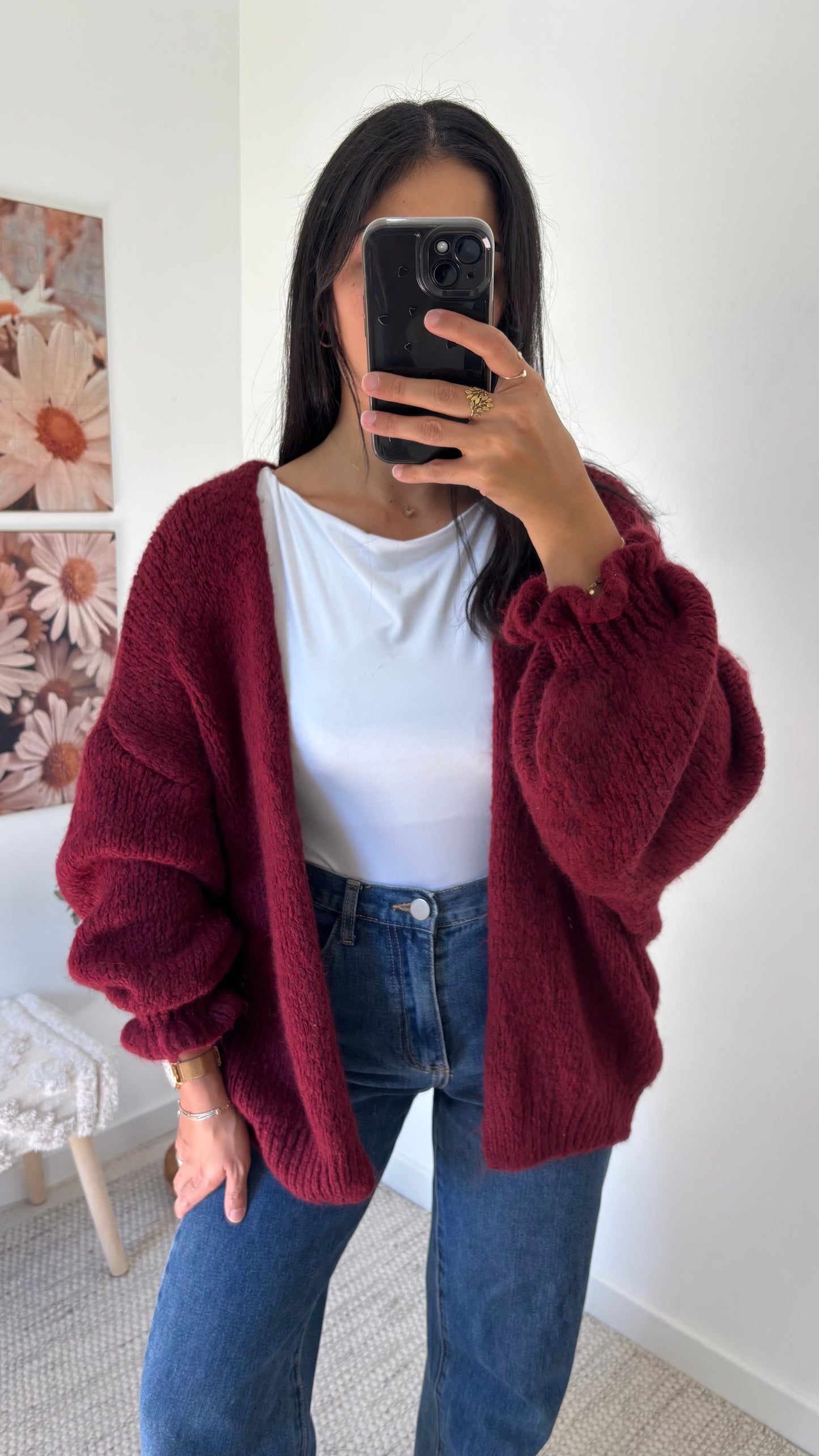 Cardigan bordeaux