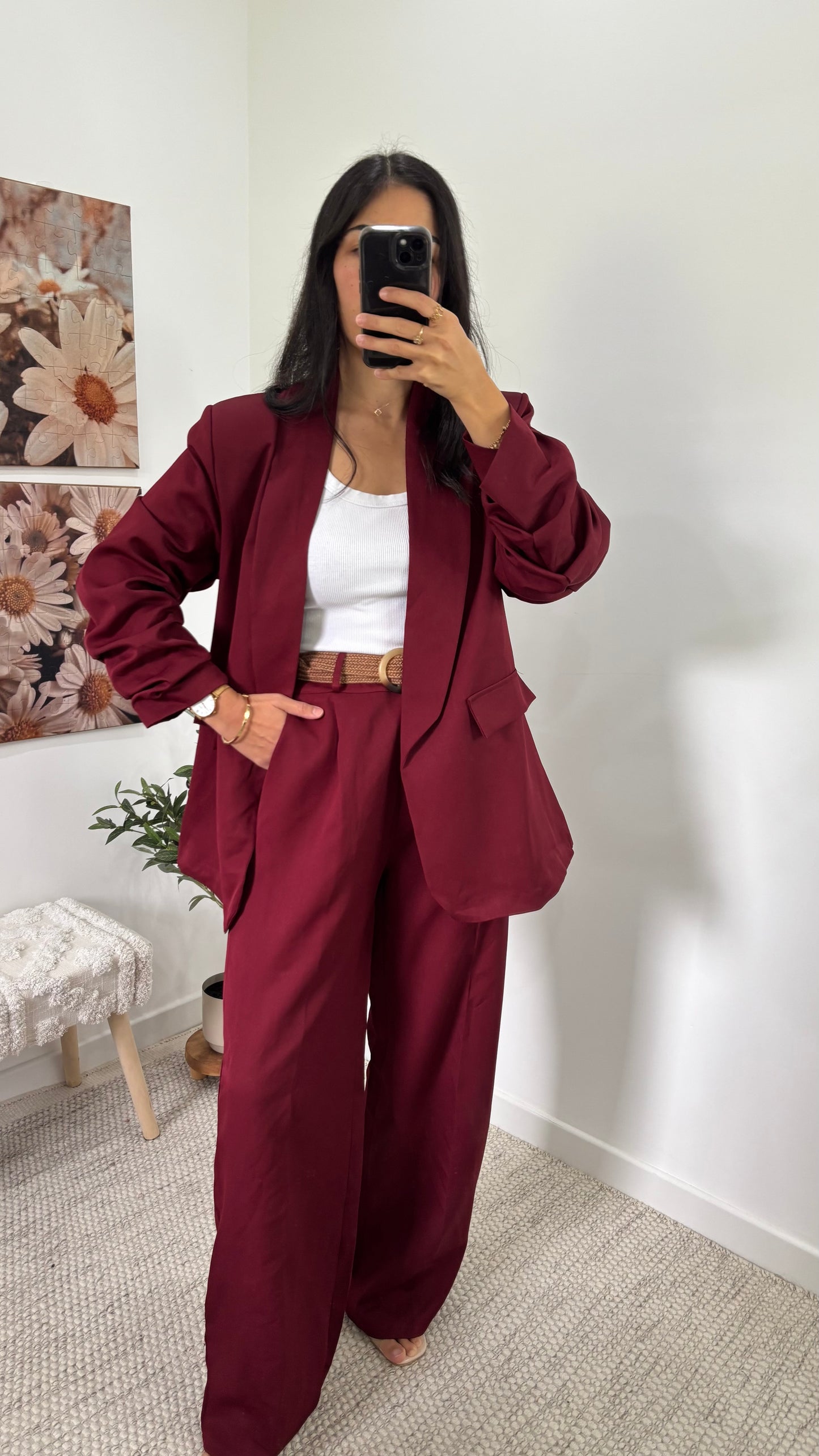 Ensemble blazer - bordeaux