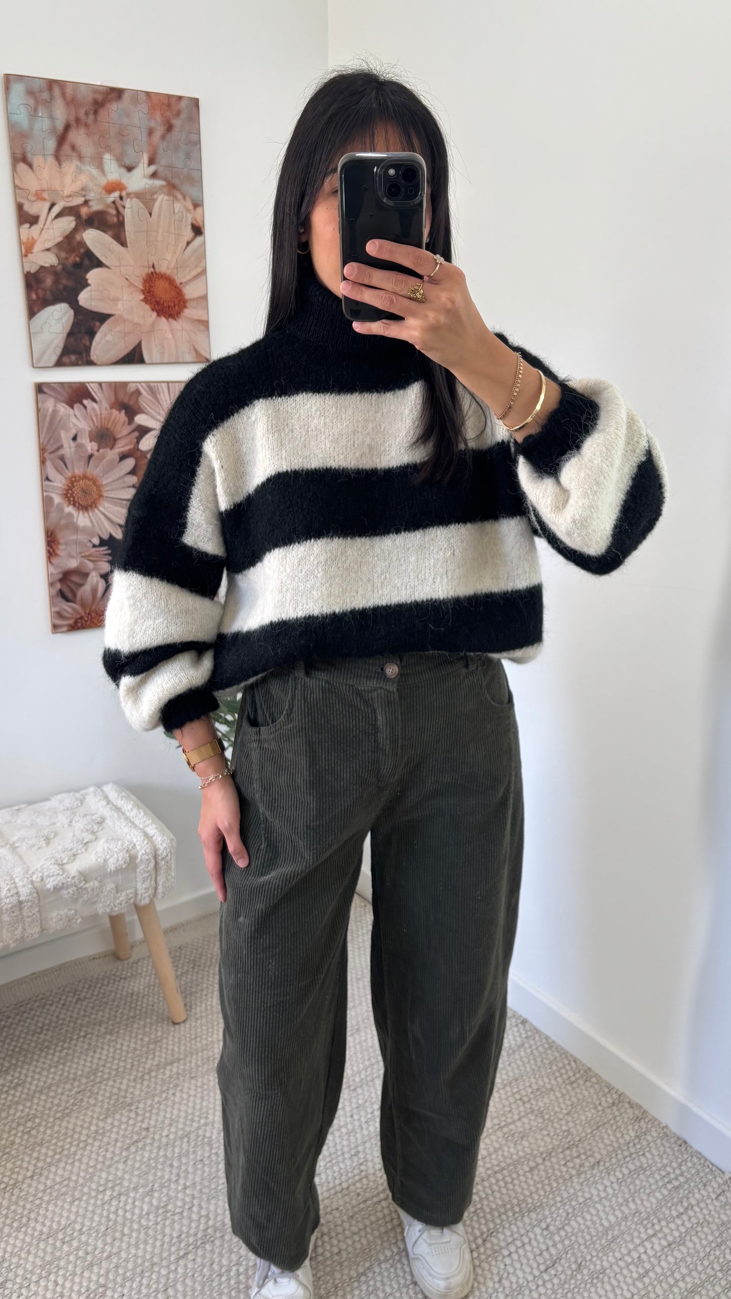 Pantalon velours - kaki