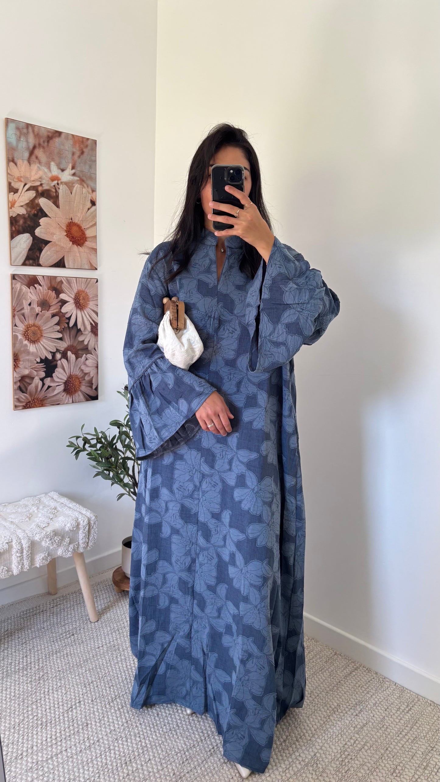 Robe fleurie - Bleu