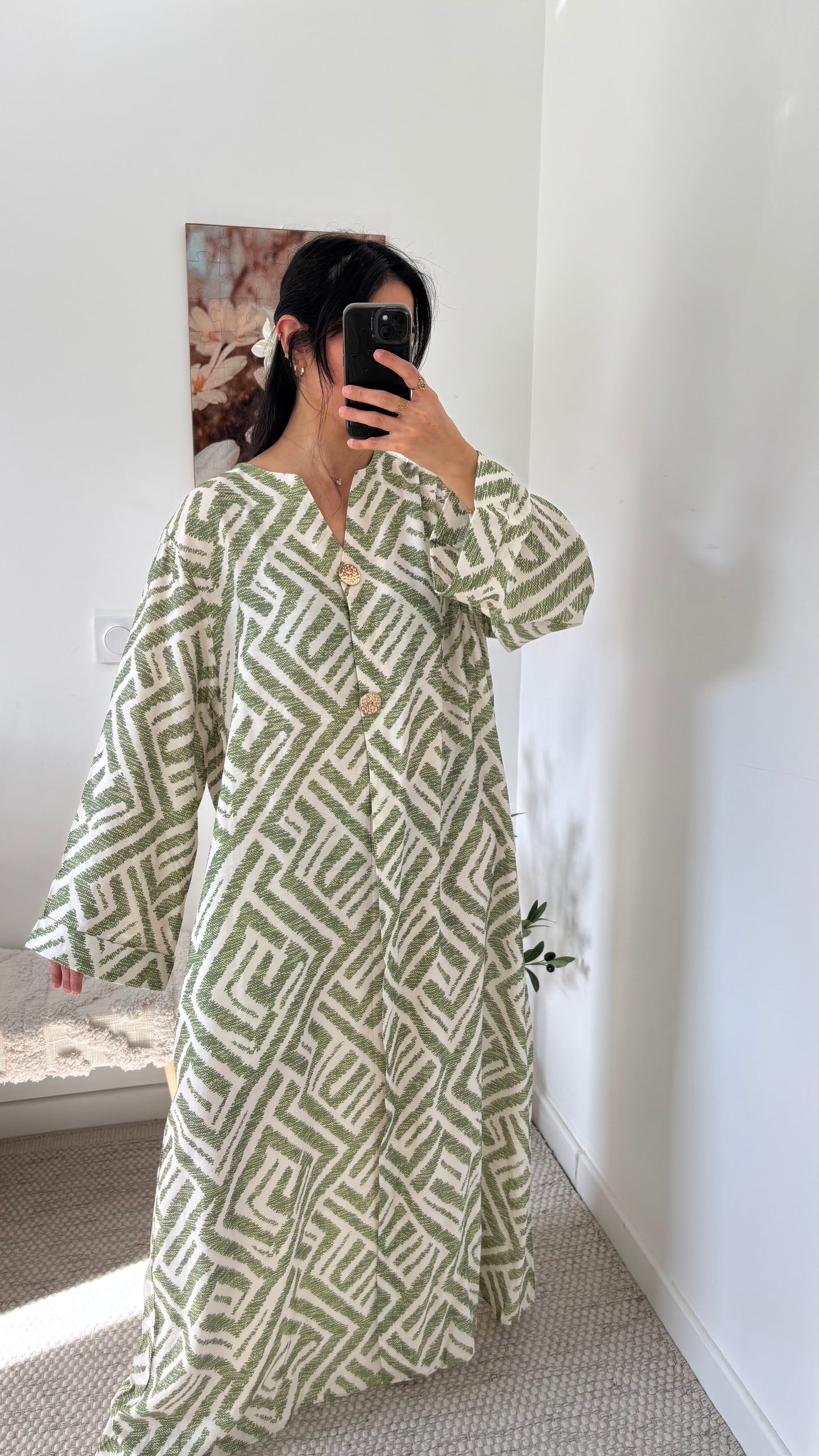 Robe motif kaki