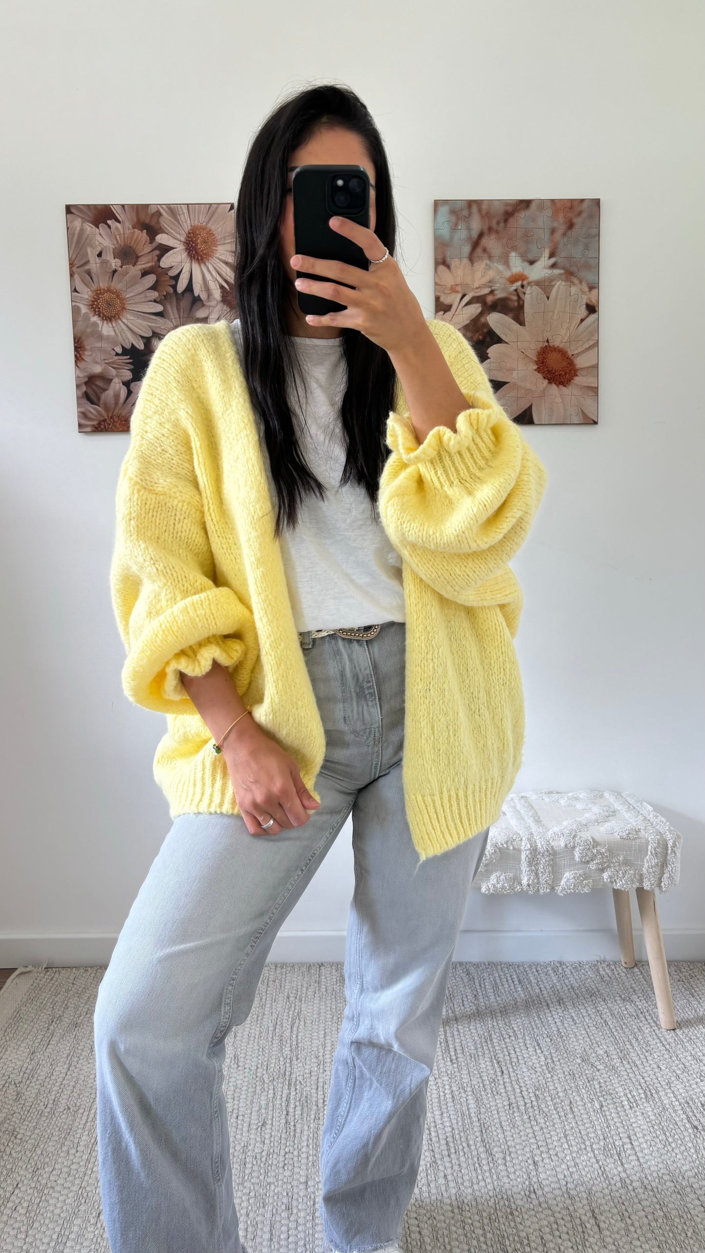 Cardigan jaune