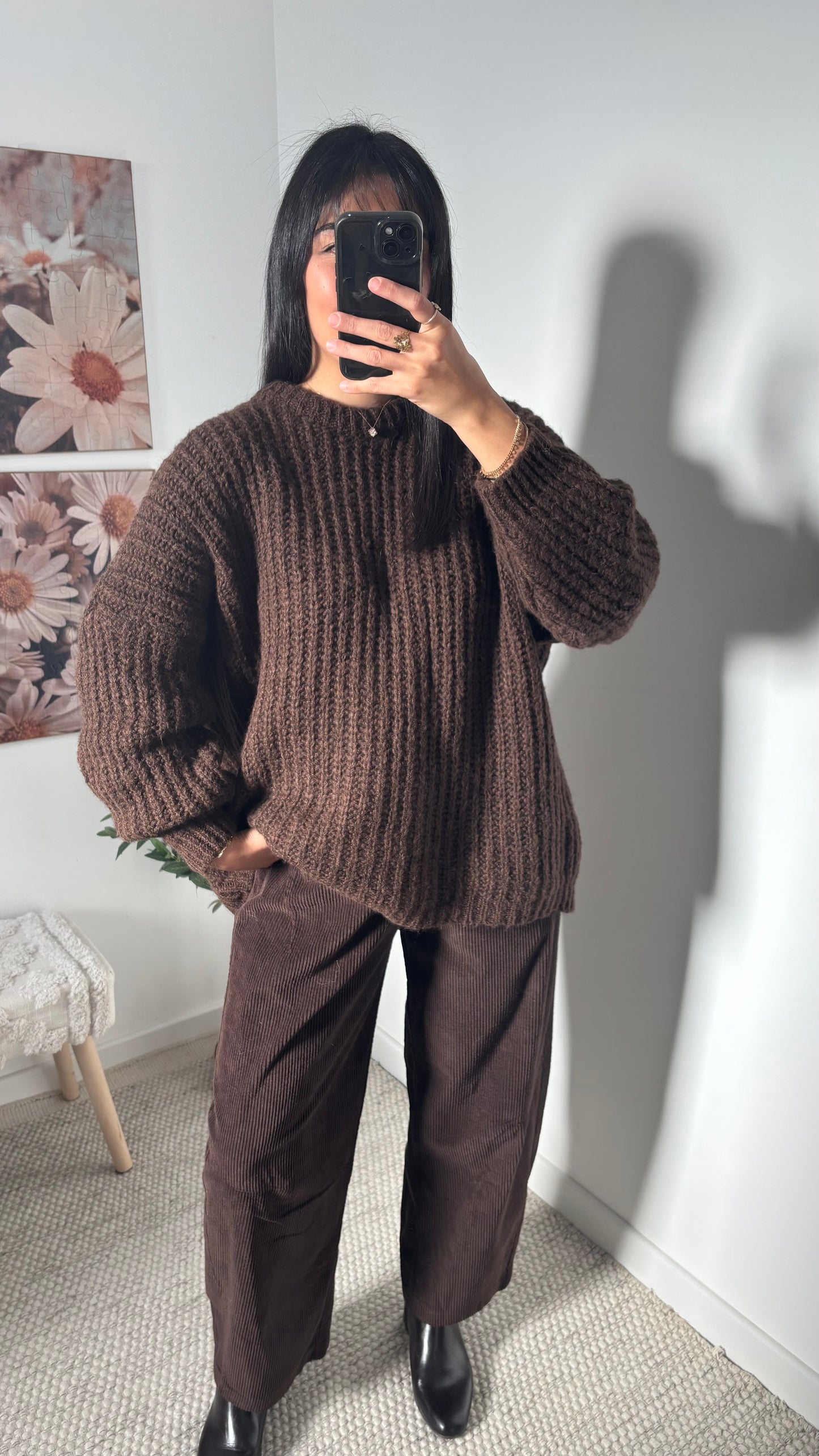 Pantalon velours - chocolat