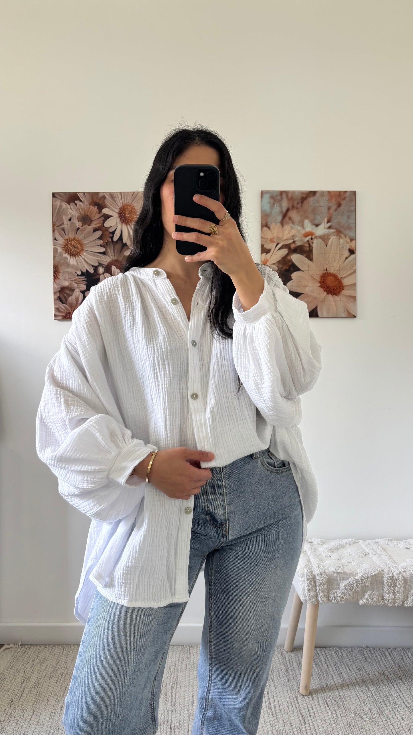 Chemise gaze blanche