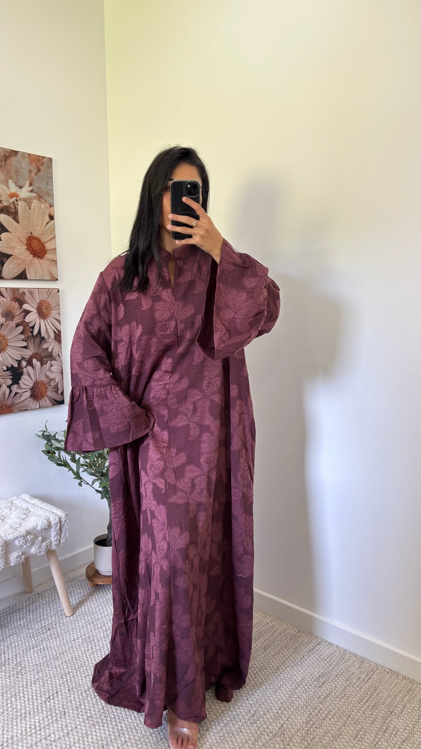 Robe fleurie - Prune