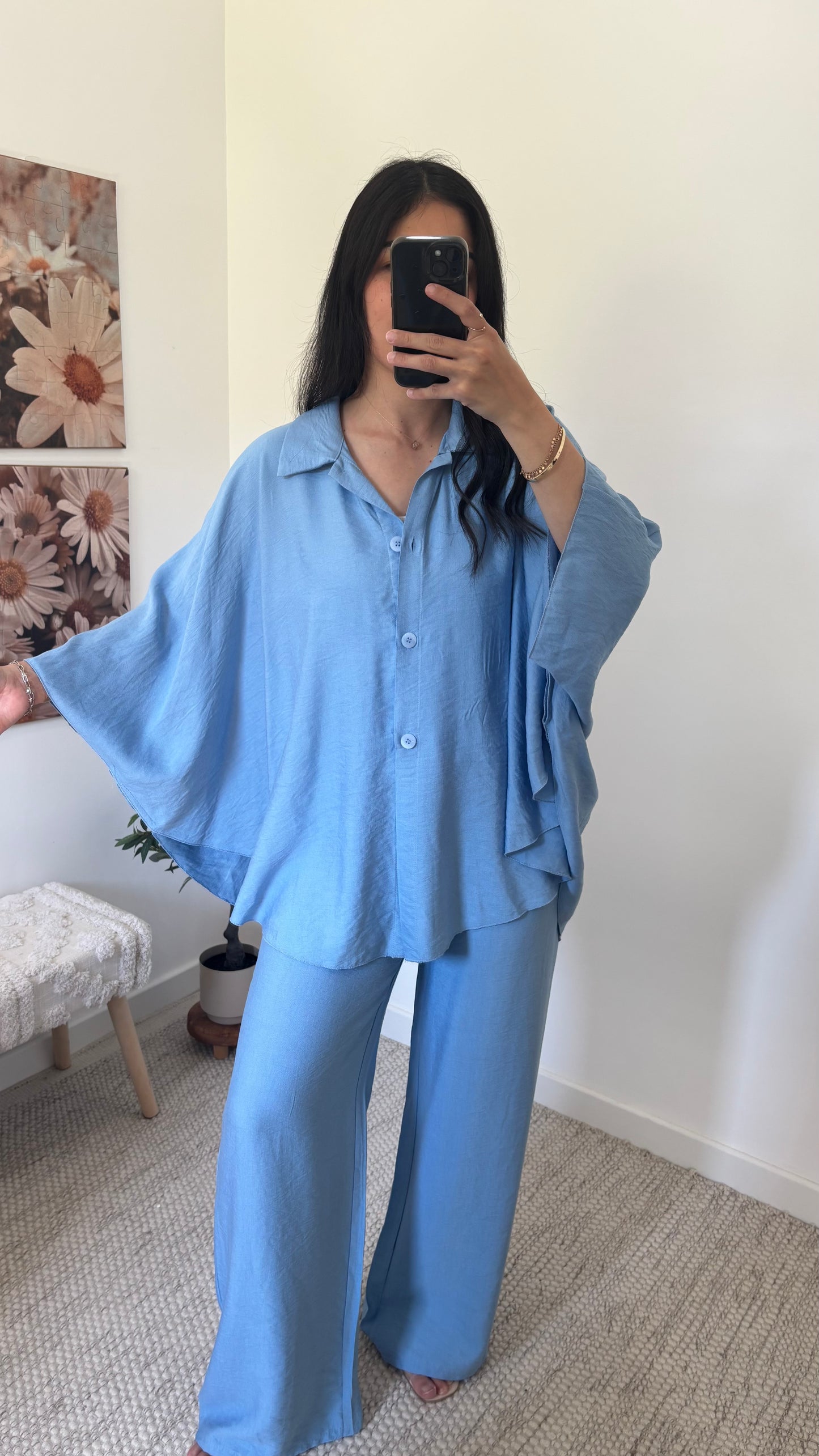 Ensemble fluide - bleu