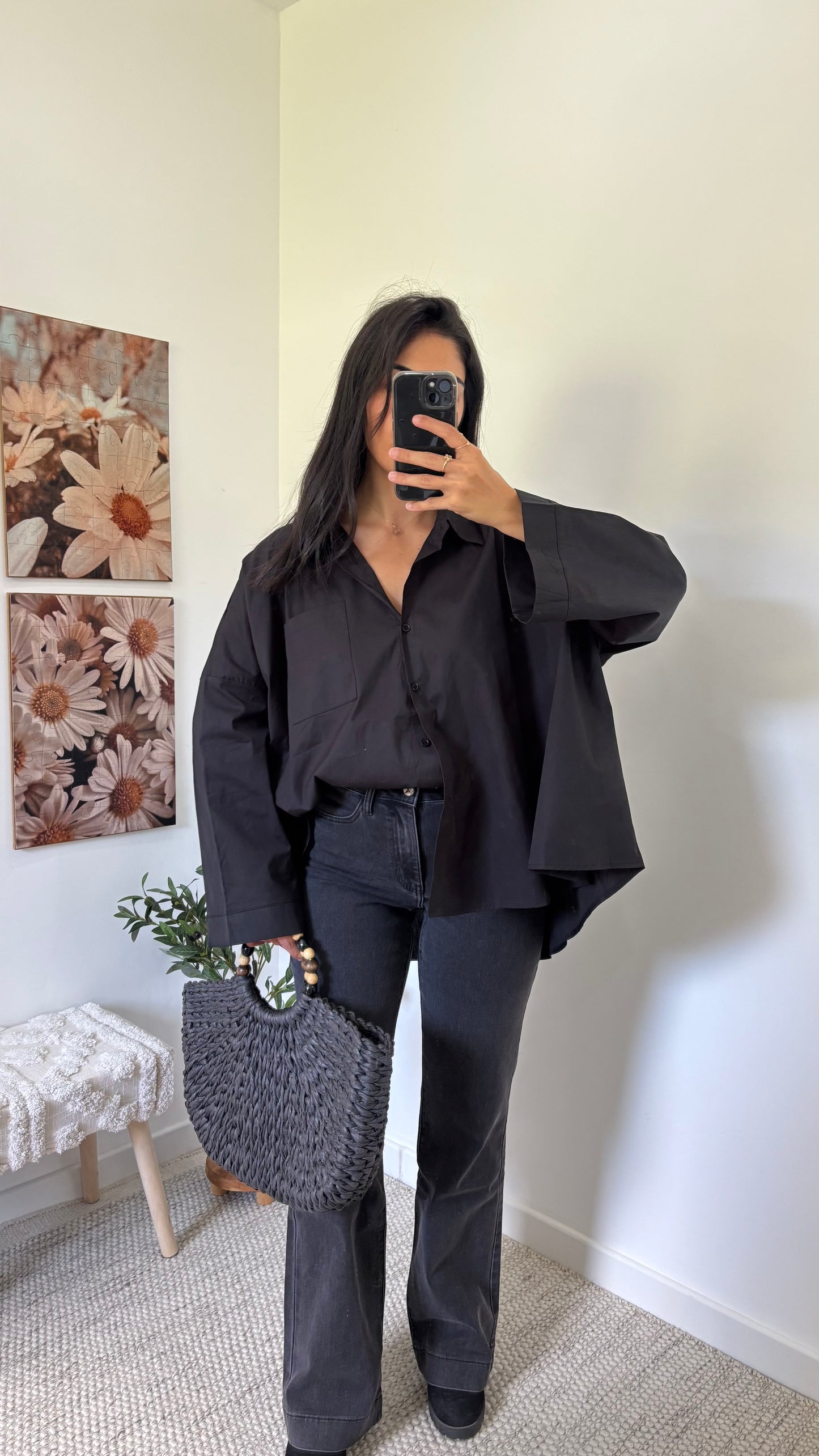 Chemise coton - Noir