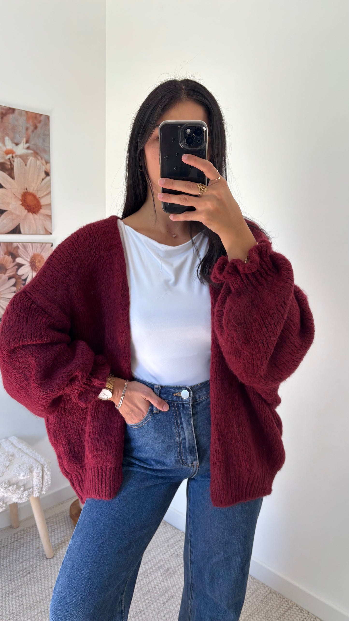 Cardigan bordeaux